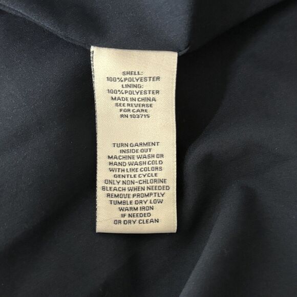 Nanette Lepore Dress Women 2 Navy Blue Accordion Smock Dress Business Party - Picture 7 of 7